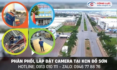Lắp đặt camera quan sát tại khu công nghiệp Đồ Sơn